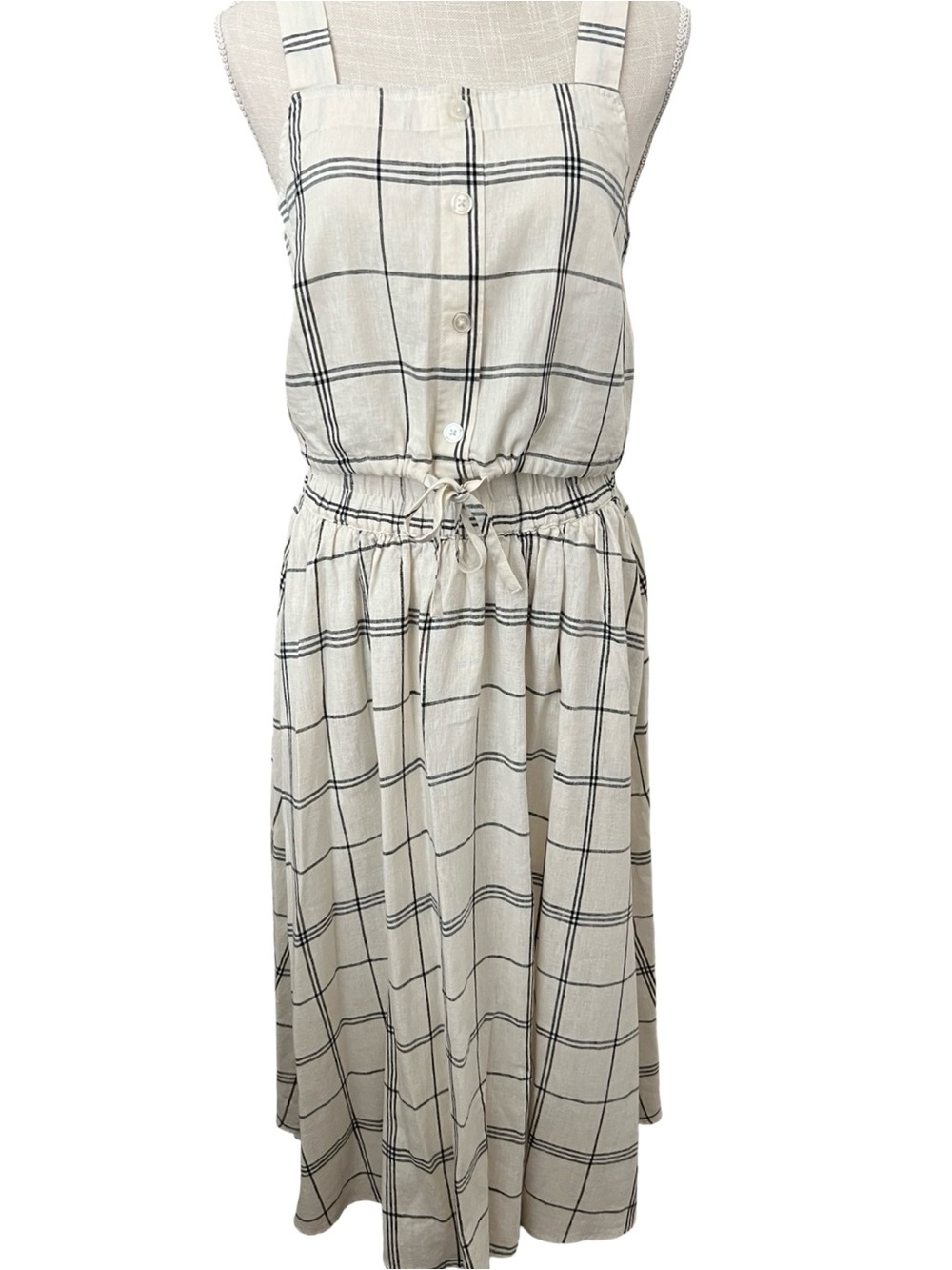 a new day Black & Cream Windowpane Drawstring Crop Top and Skirt Set